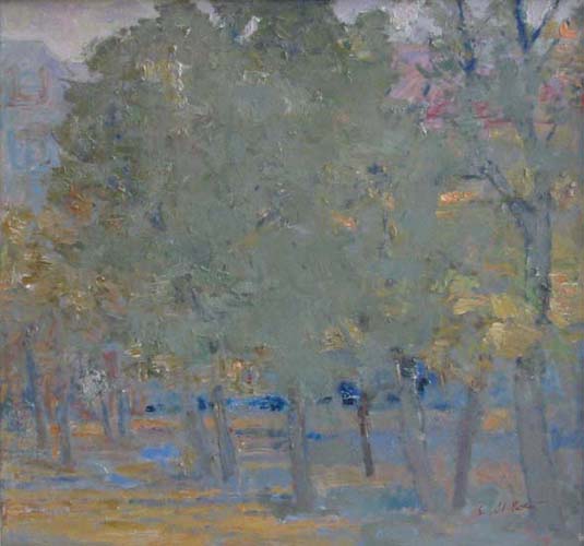 Trees along the avenue by Emil Polit
